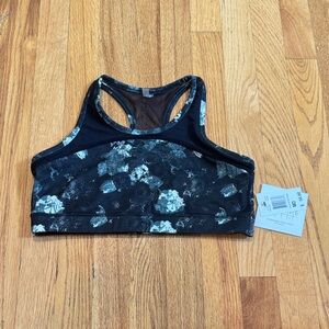 NWT Threads 4 Thought Black, Green, White Floral Sports Bra